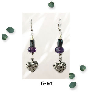 Purple Passion - Strawberry Charm Dangle Earrings